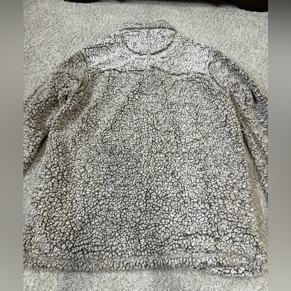 Alpine Sherpa Quarter Zip Fleece Pullover Jacket Sweatshirt Relaxed Large - Picture 5 of 5